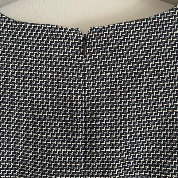 NWT Loft Woman Navy White A-Line Dress Sz 14 Preppy Work Casual Date Night - Picture 4 of 7